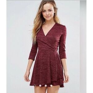 Tacera Plus size Cross Front Wrap Dress Tacera Size XXL